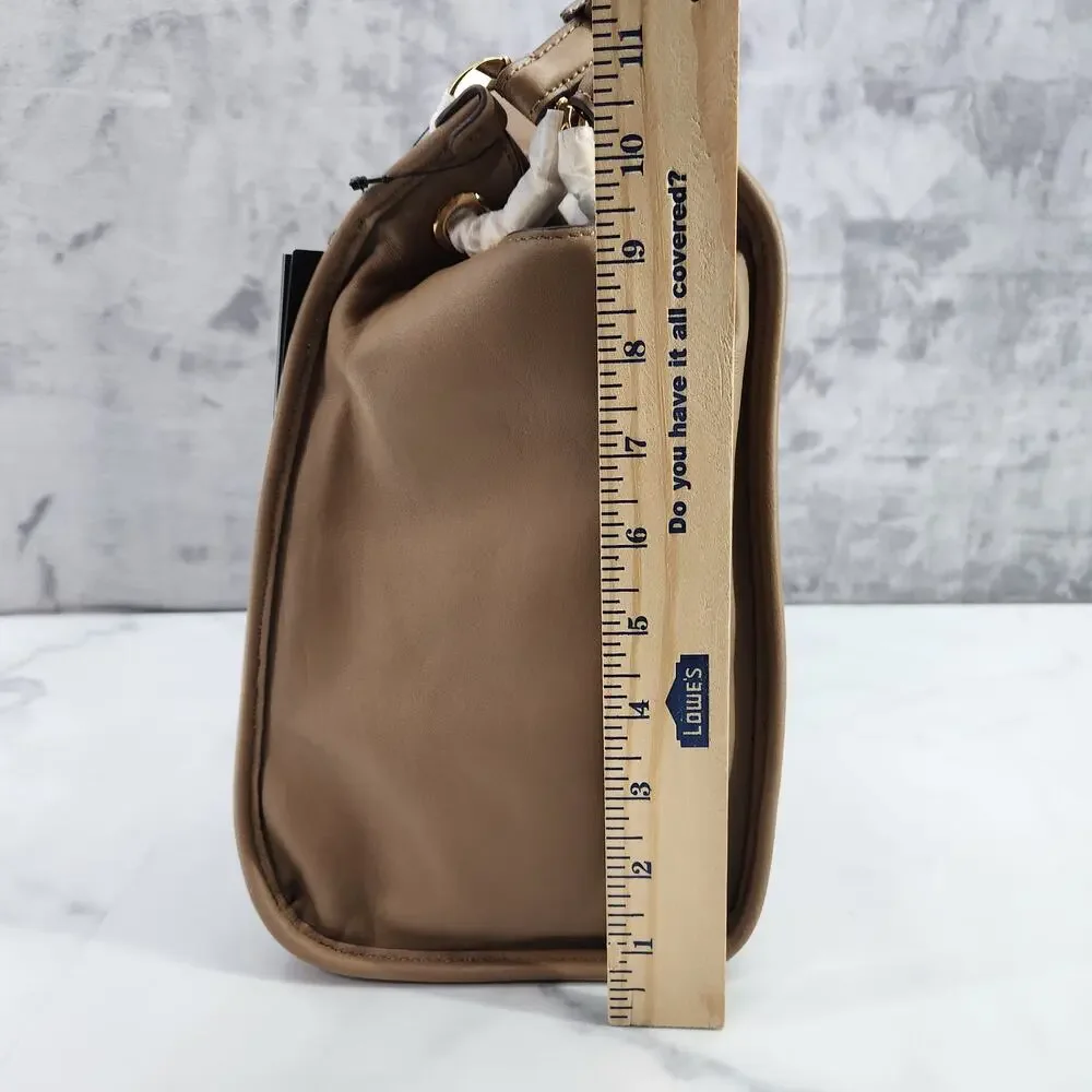 NWT Karl Lagerfeld Paris Luciene Leather Tote Bag + Dust Bag & Karl Charm READ